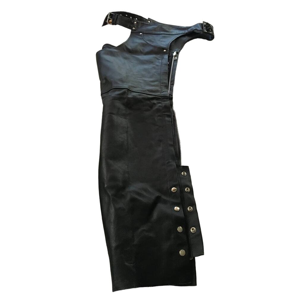 Allstate Leather Chaps In Excellent Condition, Size Large, Black